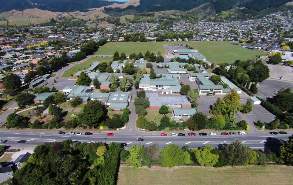 Waimea College Campus Arial View