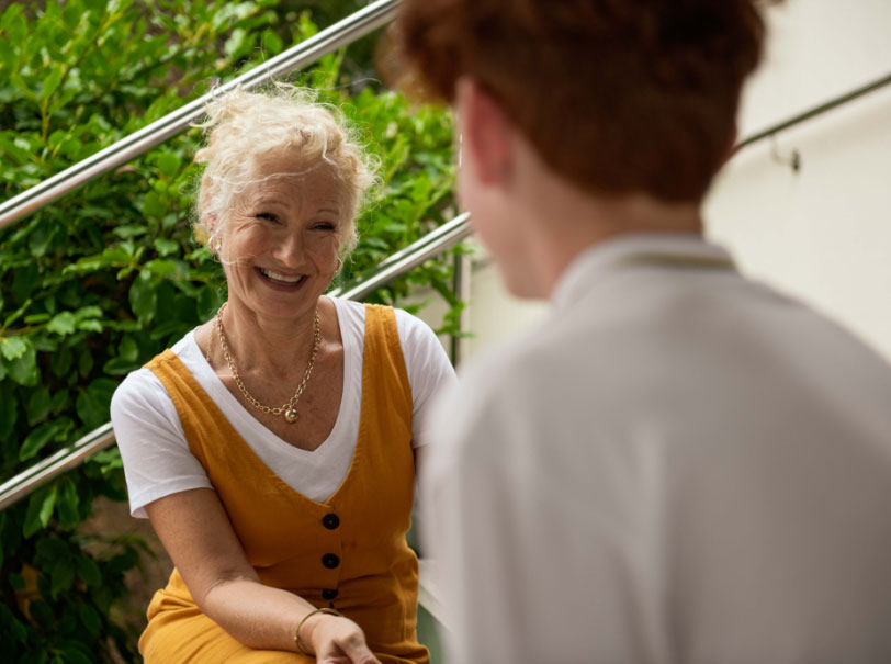 Wellbeing & Guidance Guidance Counsellor in conversation with student