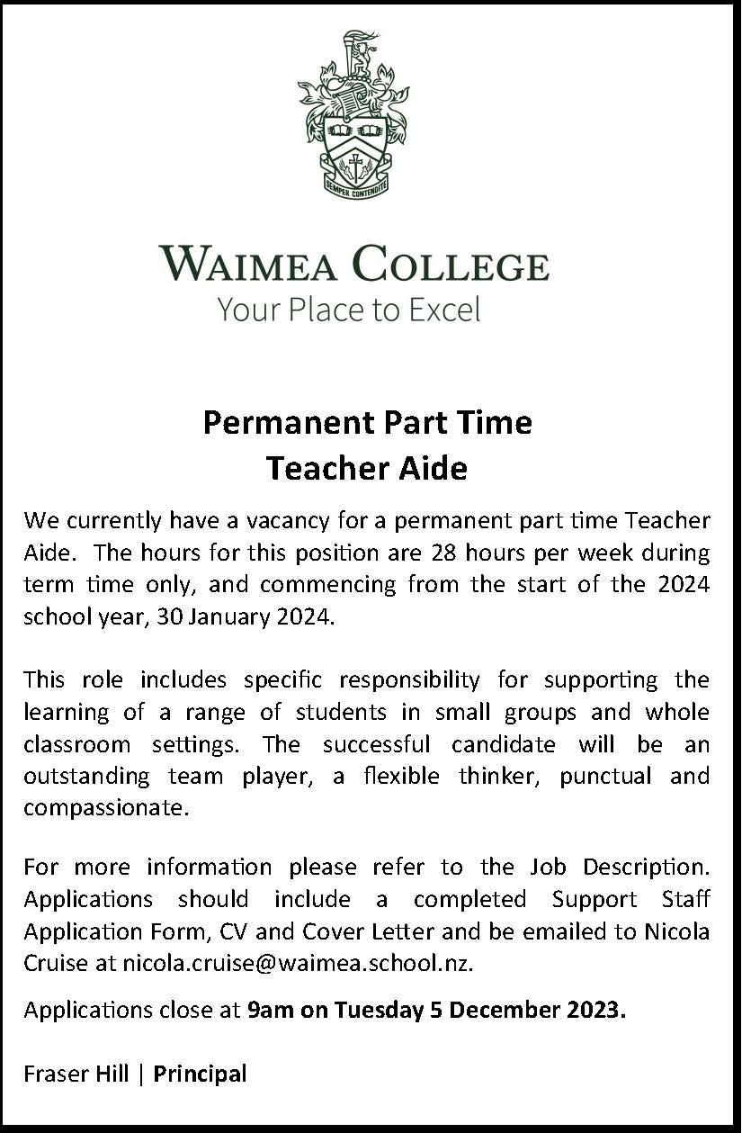 Perm PT_Teacher Aides_December 2023 - Website